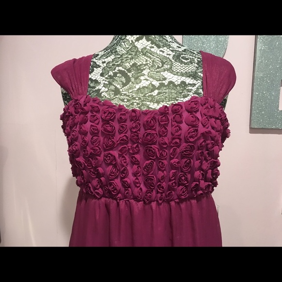 Purple Dress W/Rossette Bodice Size XL By Daisy - Picture 3 of 5